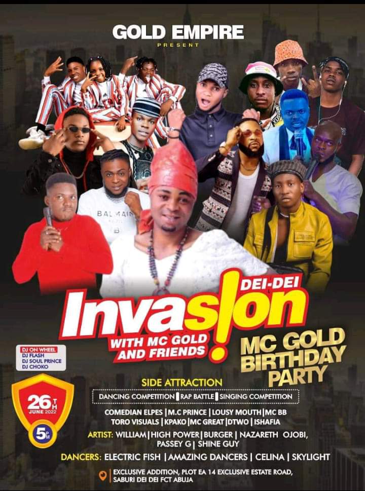 [EVENT] Invasion ,DEI DEI’ with MC Gold and friends – see event details