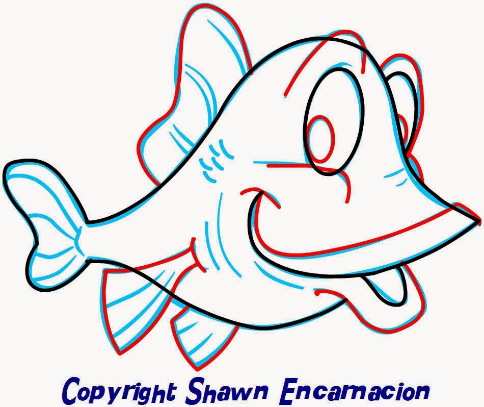 How To Draw Cartoon Fish