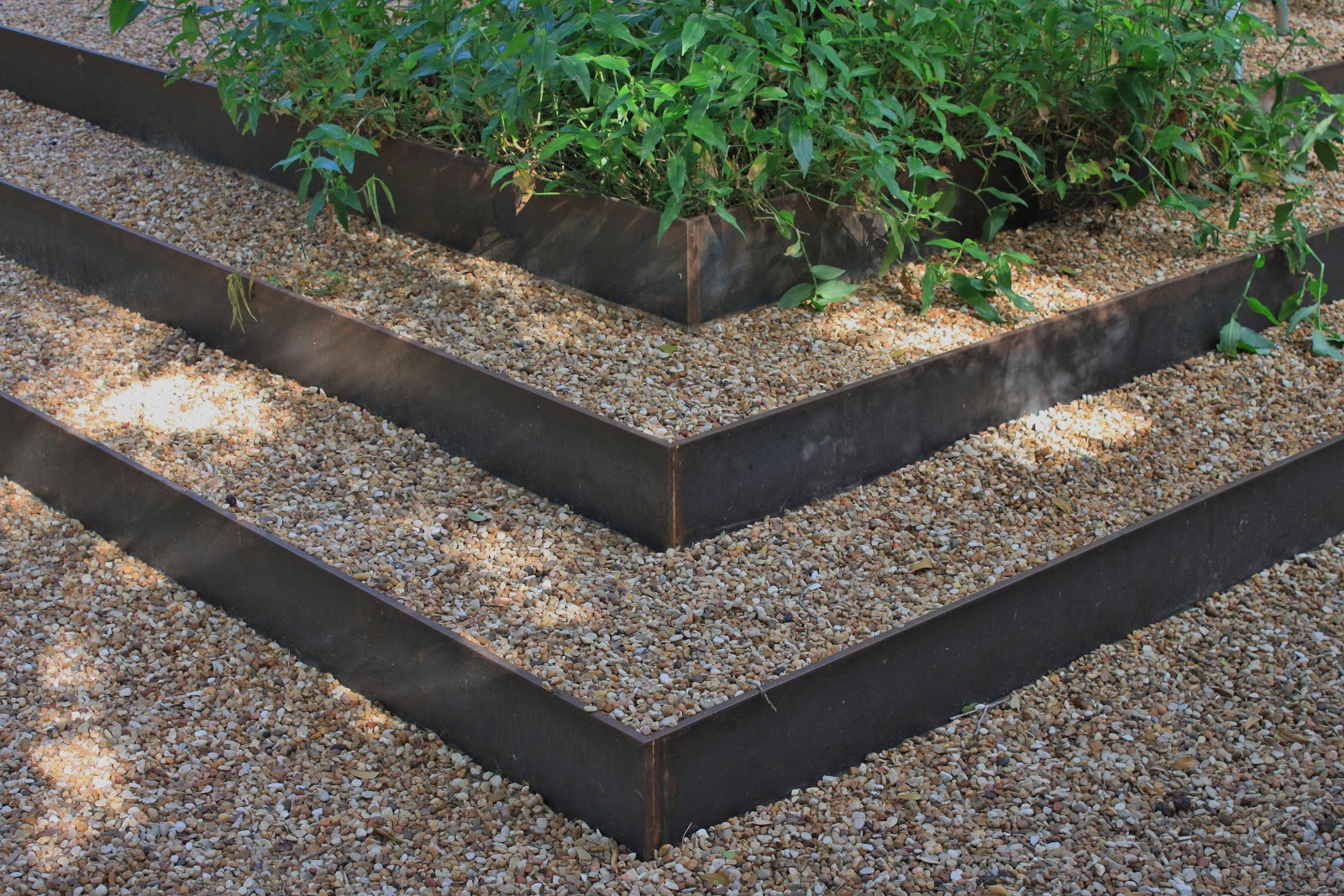 landscaping ideas for front of house on a hill Garden Steps with Pea Gravel | 1600 x 1067