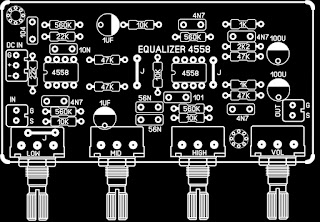 Mini Equalizer PCB Layout Double IC 4558
