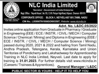NLC Recruitment 2023 626 Apprentice Posts