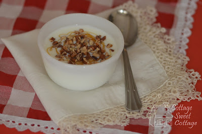 Homemade yogurt in crock pot,  Homemade yogurt in slow cooker.  