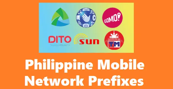 Philippines Mobile Network Prefixes