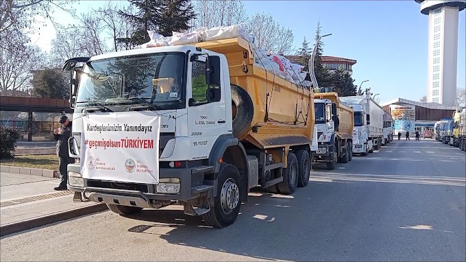 TURHAL'DAN KAHRAMANMARAŞ'A YARDIM MALZEMESİ GÖNDERİLDİ