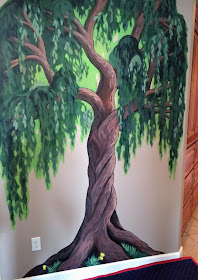 family tree mural, family tree, muralist portland, portland mural, tree mural, willow tree mural