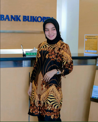 Model baju batik atasan wanita lengan panjang modern