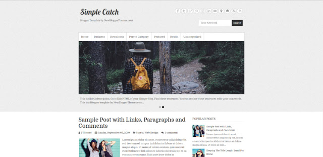 simple catch blogger template