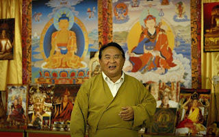 Sogyal Rinpoche as a guest speaker at a healing seminar in Melbourne in 2004 CREDIT: GETTY IMAGES