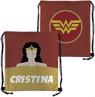 Mochilas Saco de Superhéroes Nombre Personalizado Wonderwoman