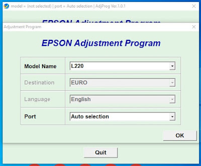 Resetter Epson L220 Adjustmen Program