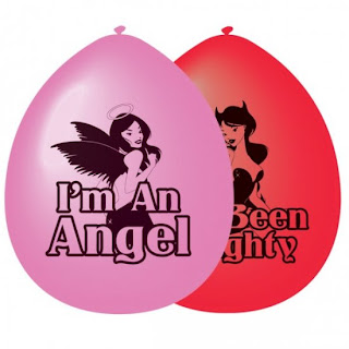 Good Girl and Bad Girl Party Balloons