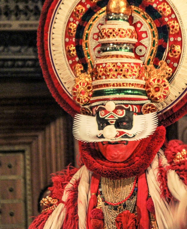 Kathakali dancer representing evil