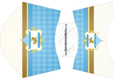 Carousel in Light Blue: Free Printable Boxes.