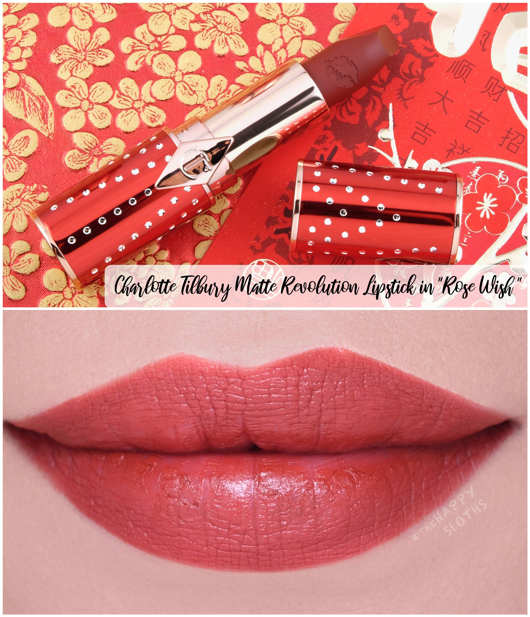 Charlotte Tilbury | Lunar New Year Matte Revolution Lipstick in "Rose Wish": Review and Swatches