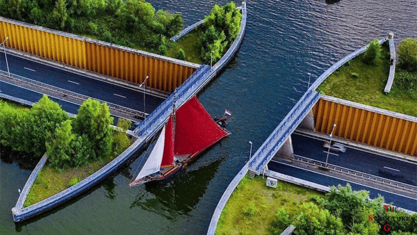 The Veluwemeer Aqueduct Unique Water Bridge