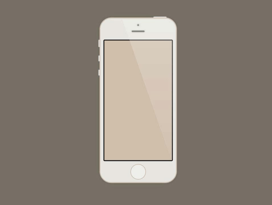 iPhone 5S Gold Mockup