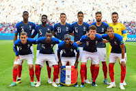 SELECCIÓN DE FRANCIA - Temporada 2017 18 - Paul Pogba, Samuel Umtiti, Lucas Hernández, Raphael Varane, Olivier Giroud y Hugo Lloris; Antoine Griezmann, Blaise Matuidi, Ngolo Kanté, Benjamin Pavard y Kylian Mbappé. SELECCIÓN DE FRANCIA 4 (Antoine Griezmann, Benjamin Pavard, Kylian Mbappé 2) SELECCIÓN DE ARGENTINA 3 (Ángel Di María, Gabriel Mercado, Sergio Agüero). 30/06/2018. XXI Copa Mundial de la FIFA Rusia 2018, octavos de final. Kazán, Rusia, Kazan Arena.