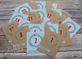 The lazy crafter's advent calendar featuring Hello December 2016 Project Life collection from Stampin' Up! UK