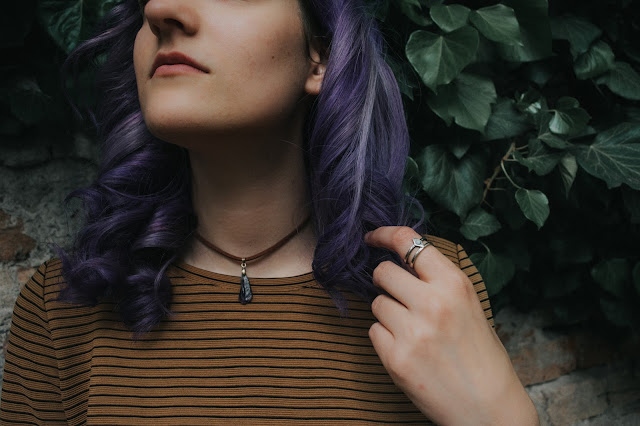 amethyst hair closeup 