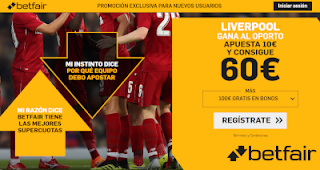 betfair supercuota champions Liverpool gana al Oporto 9 abril 2019