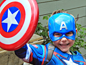 Captain America Cookies and Strawberry Shortcake (with whipped cream made from a mason jar!) #AvengersUnite #ad