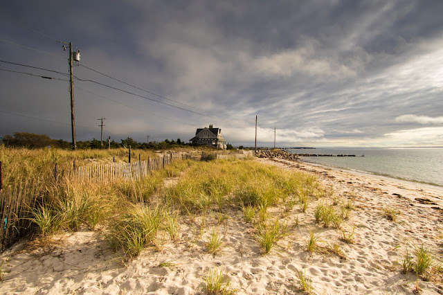 Strada costiera verso Woods Hole-Cape Cod