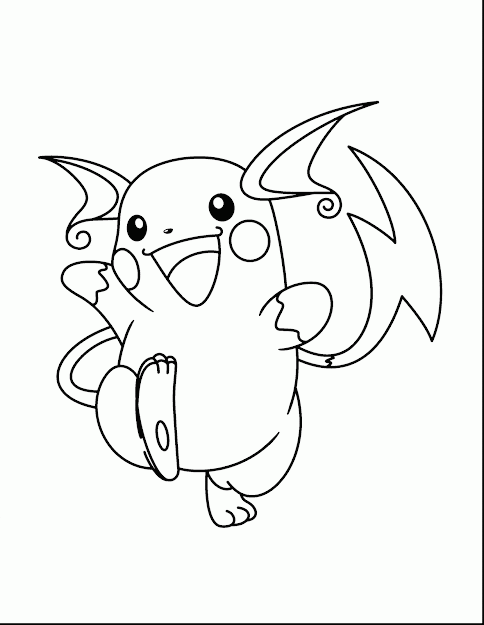 Good Pokemon Raichu Coloring Pages With Charizard Coloring Pages And  Charizard Online Coloring Pages