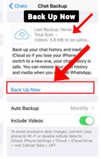 How to backup chats in iPhone WhatsApp