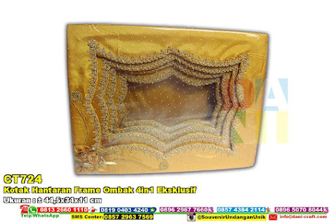 Pigura Frame Kotak Motif Pita  Souvenir Pernikahan