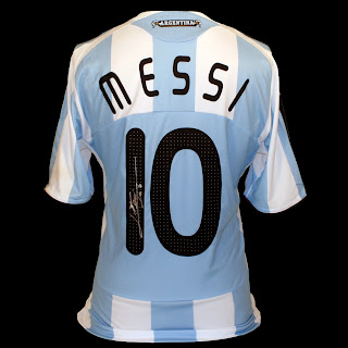 signed messi shirt