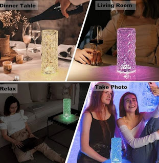 Crystal Table Lamp USB Charging Touch Lamp applications