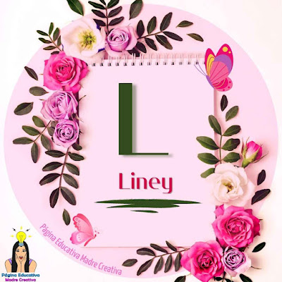 Cartel para imprimir del nombre Liney gratis