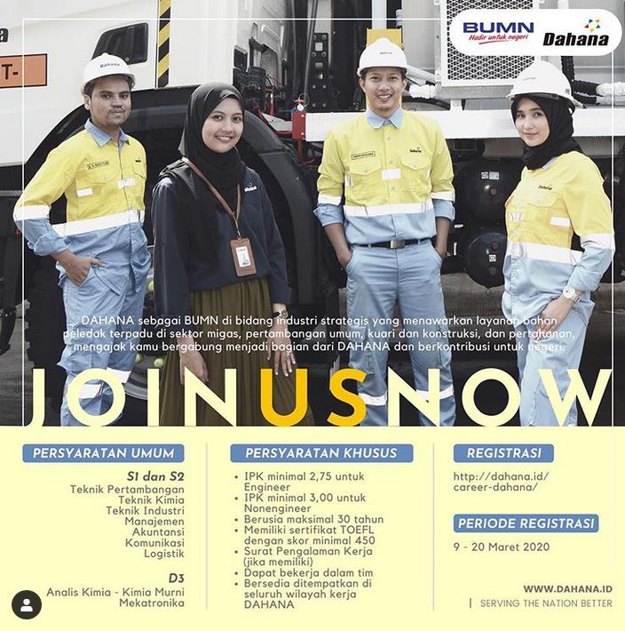 Lowongan Kerja PT DAHANA (Persero) - Lowongan Kerja BUMN CPNS Terbaru Bulan September 2020