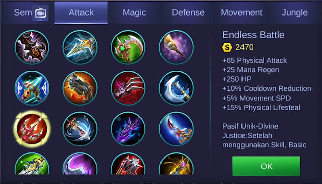 2 Build Item Aldous Mobile Legends Paling Sakit Minta Ampun dan Terbaru 2019