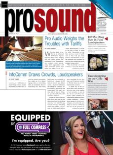 Pro Sound News - July 2019 | ISSN 0164-6338 | TRUE PDF | Mensile | Professionisti | Audio | Video | Comunicazione | Tecnologia
Pro Sound News is a monthly news journal dedicated to the business of the professional audio industry. For more than 30 years, Pro Sound News has been — and is — the leading provider of timely and accurate news, industry analysis, features and technology updates to the expanded professional audio community — including recording, post, broadcast, live sound, and pro audio equipment retail.