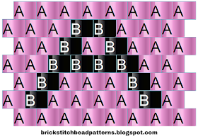 Printable Pony Bead Alphabet 1 Labeled Letter A