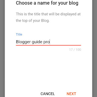 Choose a name for your blog