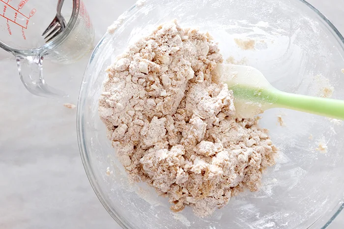 crumbly dough in bowl