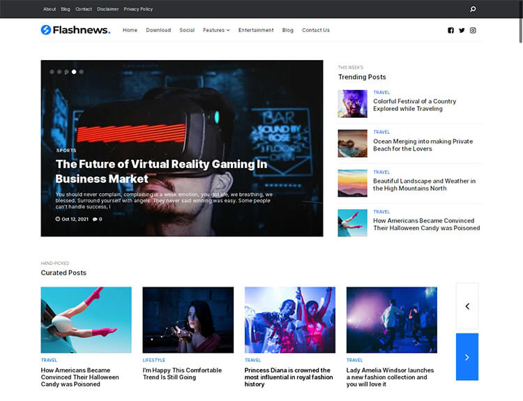 Flashnews Magazine Blogger Theme