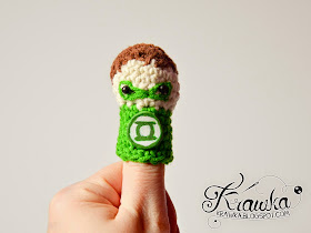 Krawka: Cute set of crochet finger puppets with FREE patterns. Justice League :  Green lantern