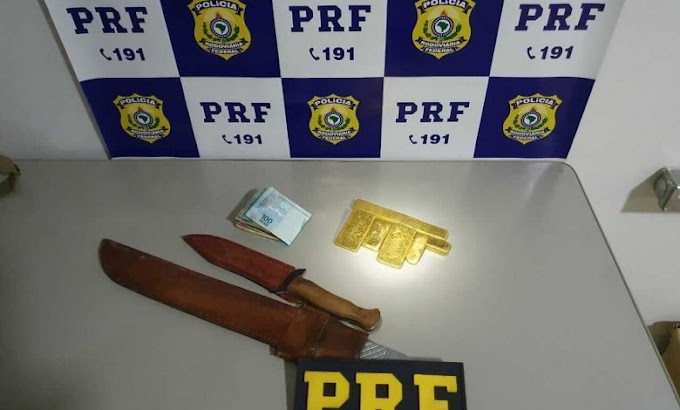 Garimpeiros são presos na BR-364 com mais de R$ 580 mil em ouro ilegal