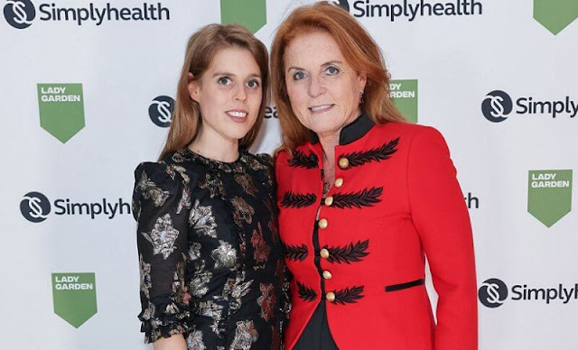 Princess Beatrice wore a cate dress by The Vampire's Wife. Sarah Ferguson wore a red military blazer by The Extreme Collection