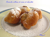 Buñuelos rellenos de crema de Chocolate