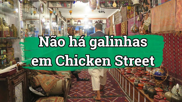 Chicken Street em Cabul, no Afeganistão