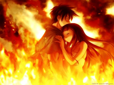 Anime Wallpaper on Amor Parejas Anime Fuego Wallpaper Imagenes