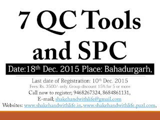 7QC Tools and SPC Training Seminar; 18th Dec.2015