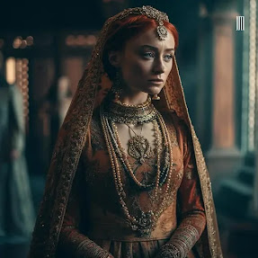 Cersei Lannister AI traditional Indian makeover