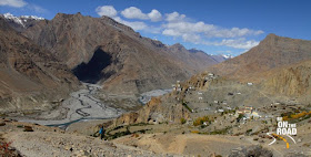 The high village of Dhankar in scenic Spiti valley, Himachal Pradesh, India