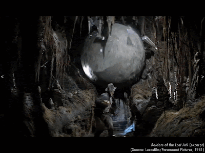 Image result for Indiana Jones giant boulder. animated gif