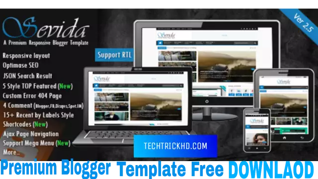 Sevida Responsive Magazine Free Premium Blogger Template